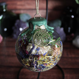 Tree of Life Witch Ball with Stand
