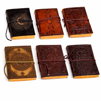 Embossed String-Tie Leather Journal (3 x 4 in.)