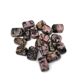 Rhodonite Tumbled Stone (3/4"–1.5") - 1 lb