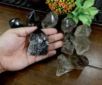 50-100g - Crystal Raw Smoky Quartz Semi-Polished Point