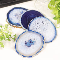 Blue Agate Coasters (Set of 4)
