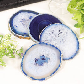Blue Agate Coasters (Set of 4)