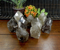 50-100g - Crystal Raw Smoky Quartz Semi-Polished Point