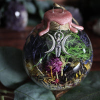 Moon Goddess Witch Ball with Stand