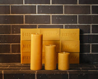 3" Classic Pillar Candles - Pure Beeswax Candles