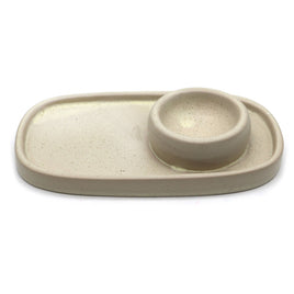 Antique Cream Ceramic Palo Santo Burner (6.5 in.)