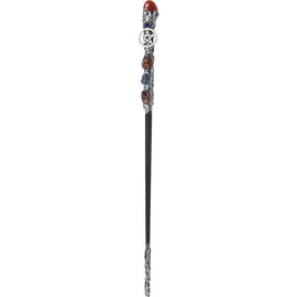 Carnelian w Metal Pentacle Magick Wand-12.5"L