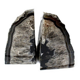Black Agate Bookend Pair (6–9 lb)