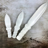 Hand-Carved Crystal Selenite Knife - 25cm