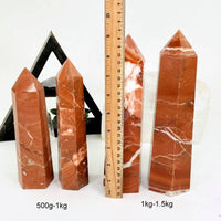 Crystal Red Jasper Point Tower (1kg–1.5kg)