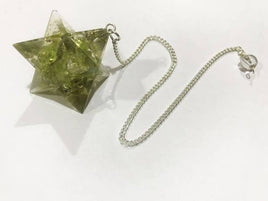 Merkaba Peridot/Orgone Pendulum