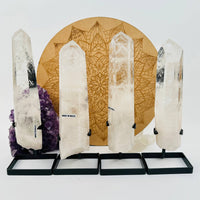 Crystal Quartz Point with Phantoms on Stand (#04)