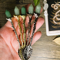 Copper Green Aventurine Crystal Spoon