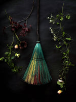 Teal/Malachite/Purple, Ash Handle Mermaid Tail, Big Boss Witch Sweeper Broom