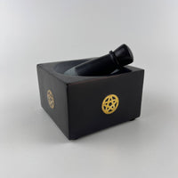 Pentacle Soapstone Mortar & Pestle (4 × 4 × 2.5"H)