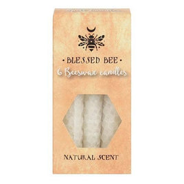 White 6 pack Beeswax Spell Candles