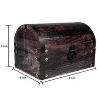 Wood Storage Box - Treasure Chest, Antique (9 × 6 × 6")