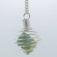 1.5" Silver Plated Cage Pendant for Tumbled Stones 1.5"Dia