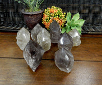 200-300g - Crystal Raw Smoky Quartz Semi-Polished Point
