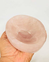 Rose Quartz Hand-Carved Bowl - Large (6–7")