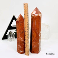 Crystal Red Jasper Point Tower (1kg–1.5kg)