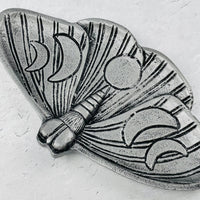 White/Copper Moon Phase Crystal Moth Jewelry Tray