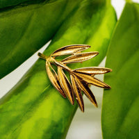 6 - Wispy Leaf Brass Ring