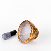Soapstone Pentacle Carved Mortar & Pestle (4"D)