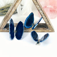 Black Butterfly Crystal Agate Druzy on Stand