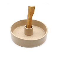 Beige Ceramic Palo Santo Burner (4 in.) -