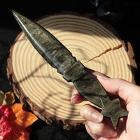 Star Handle Golden Sheen Obsidian Knife - Athame