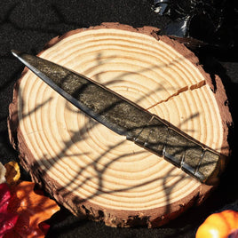 Golden Sheen Obsidian Knife with Spiral Handle