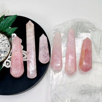 Crystal Rose Quartz Massage Wand (200–250g)