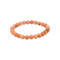Sunstone Beaded Bracelet - Tanzania: 8mm