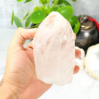 Crystal Quartz Point on Metal Stand
