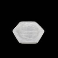 Selenite Charging Flat Bowl - Hexagonal (5 in.)