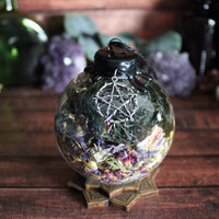 Protection Witch Ball with Stand - Bronze