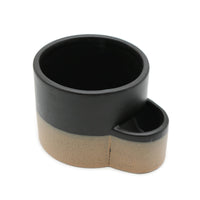 Black & Brown Ceramic Burner w/ Match Slot