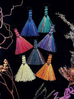 Black on Black - Hawk Tail, Hand-Dyed Altar Broom 5-6"