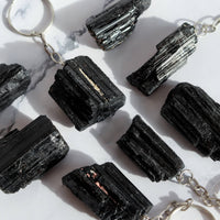 Black Tourmaline Key Chain | Natural Black Tourmaline