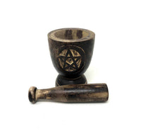 Pentacle Wooden Mortar & Pestle (3 × 5")