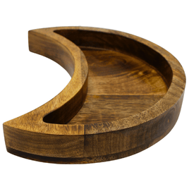 Crescent Moon Crystal Tray - Burned Finish