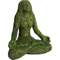 Mother Earth in Lotus Pose Volcanic Stone Statue