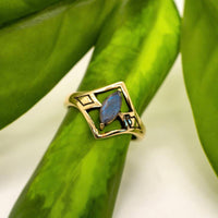 7 - Labradorite Mystic Brass Ring