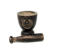 Triquetra C Wooden Mortar & Pestle (3 × 5")