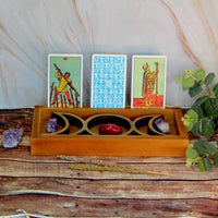 Triple Moon Crystal Tray & Tarot Card Holder