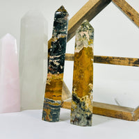 Ocean Jasper Crystal Polished Point Tower (#2)