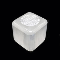 Flower of Life Charging Cube - Selenite (3.25 in.)