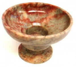 Soapstone Candle Holder / Smudge Burner (4"D)