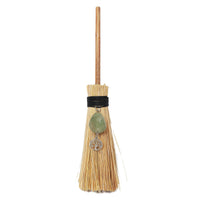 Tree of Life Ritual Altar Broom - Green Aventurine with (9")